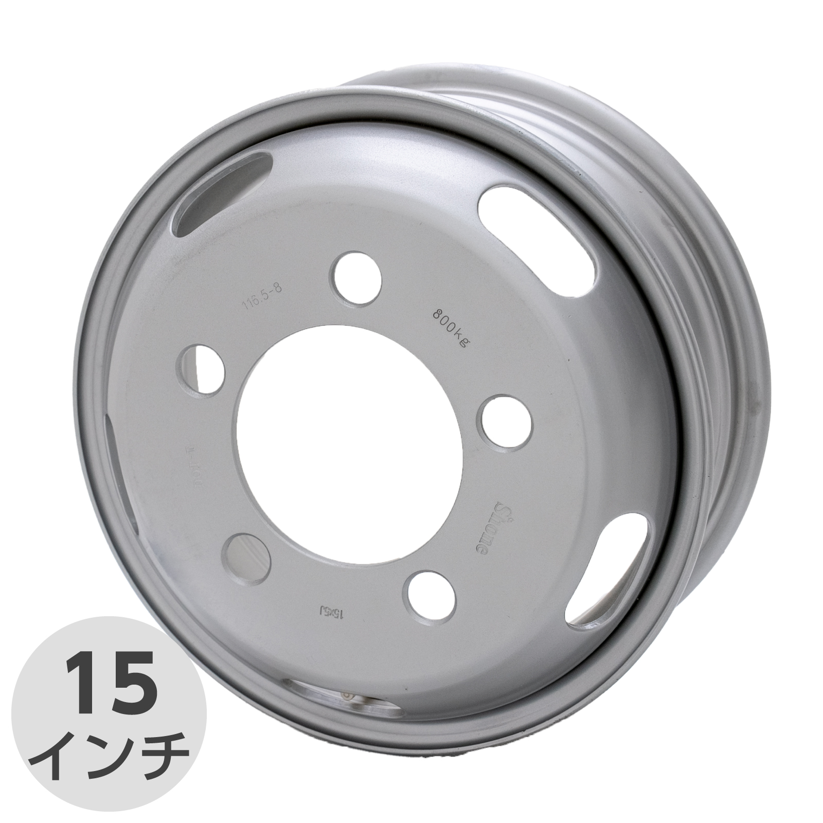 Shone 17.5×6.0 メッキホイール　２本 リア専用 新品 2本価格 会社宛 送料無料 17.5×6.00 6穴 +127